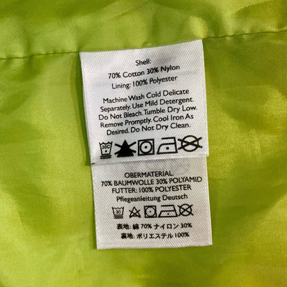 Eddie Bauer Lime Green Y2k Trench Coat Jacket Womens Small