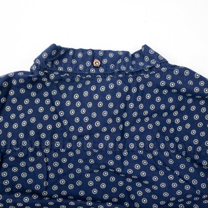Paper Denim & Cloth Navy Floral Print Button Down Shirt Mens Medium