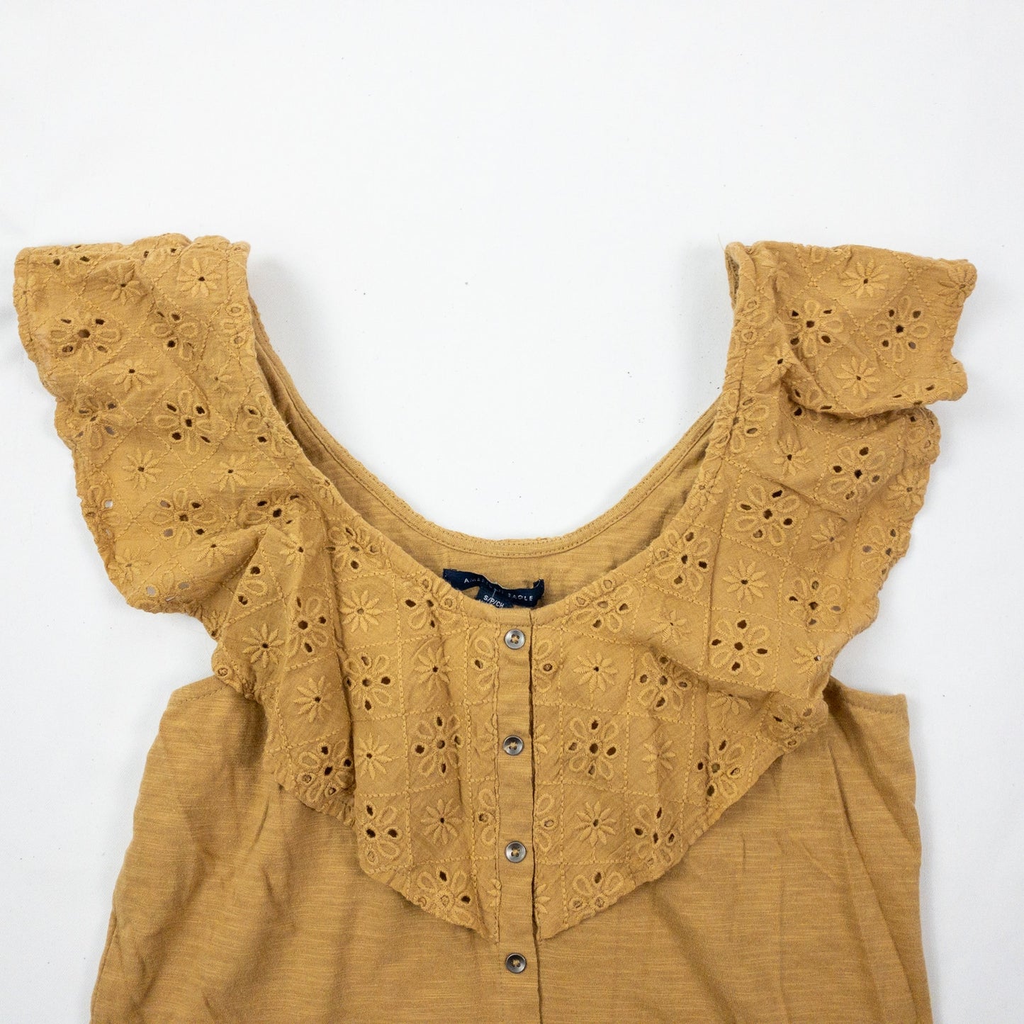 American Eagle Brown Floral Tank Top Blouse Womens Small