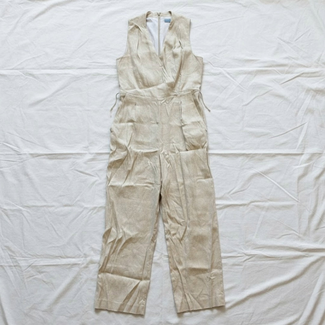 Antonio Melani Tan Sleeveless Wide Leg Jumpsuit Womens 12