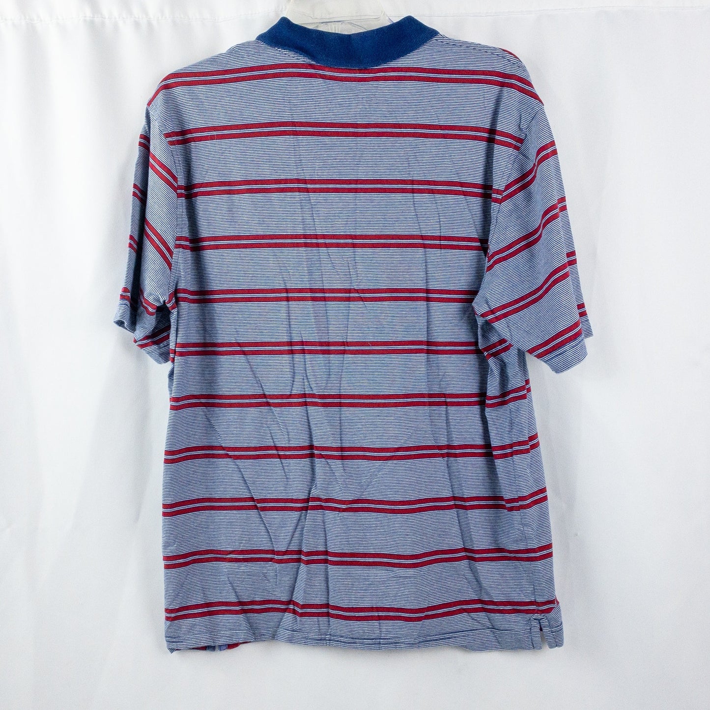 Brooks Brothers Retro Blue Red Striped Polo Shirt Mens Large