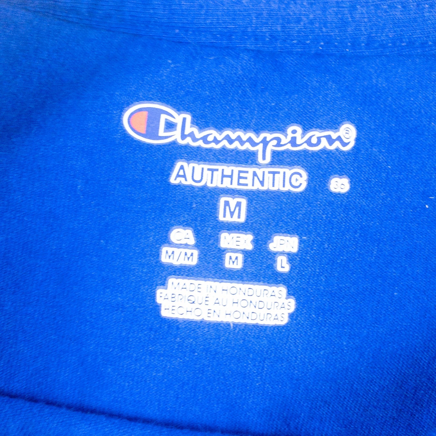Champion Vintage Blue Casual Tee Shirt Top Mens Small / Medium