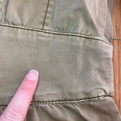 White House Black Market Olive Green Cotton Military Jacket Womens 0
