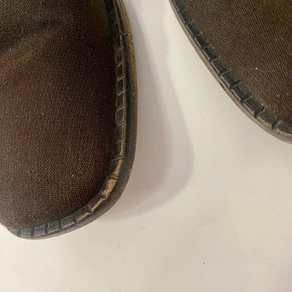Larry Stuart Vintage Brown Knit Heel Ankle Booties Boots Womens 8
