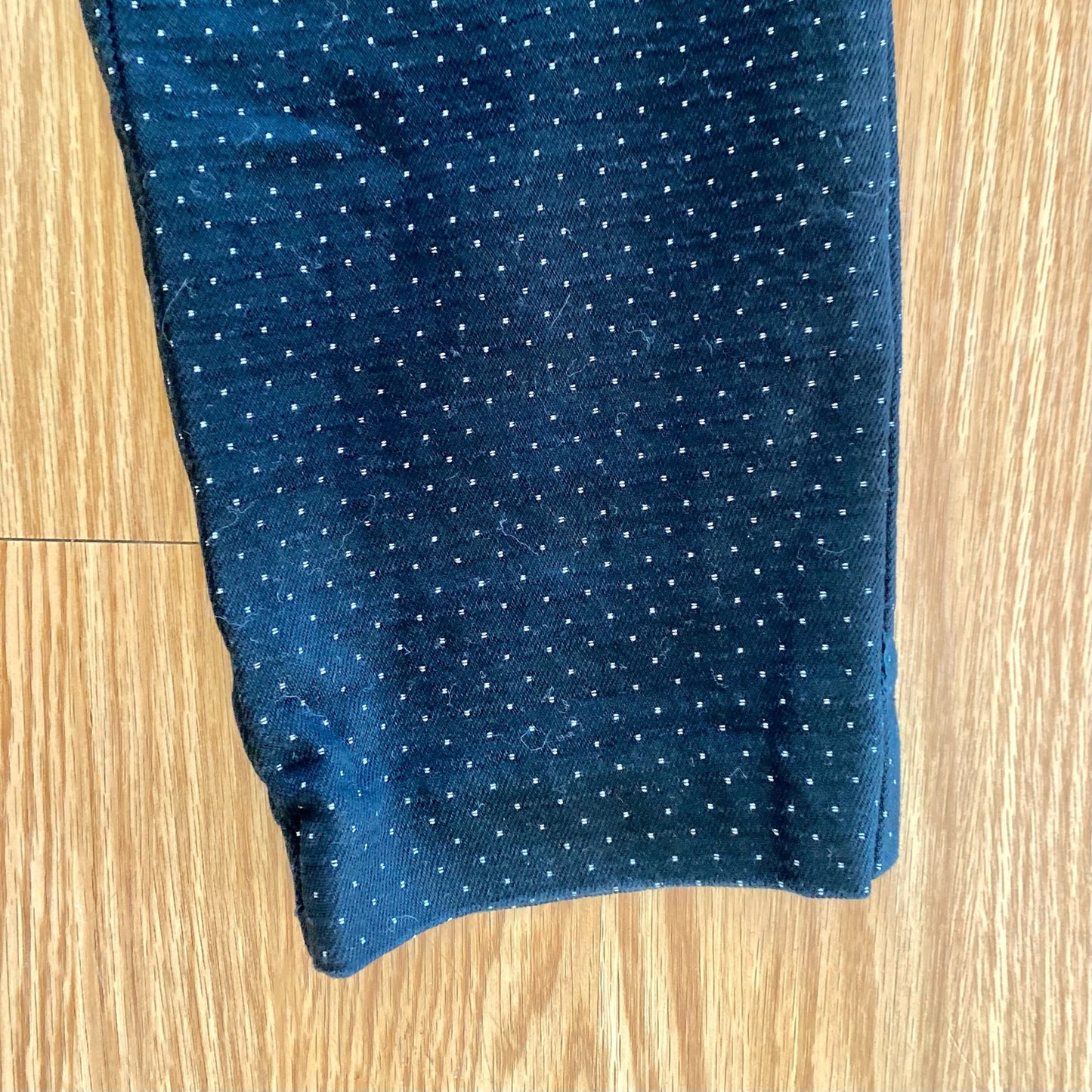 Anne Klein Slim Black White Polka Dot Chino Ankle Pants Womens 4