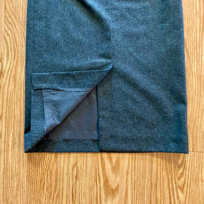 Ralph Lauren Vintage Gray Wool Midi Pencil Skirt Womens 8