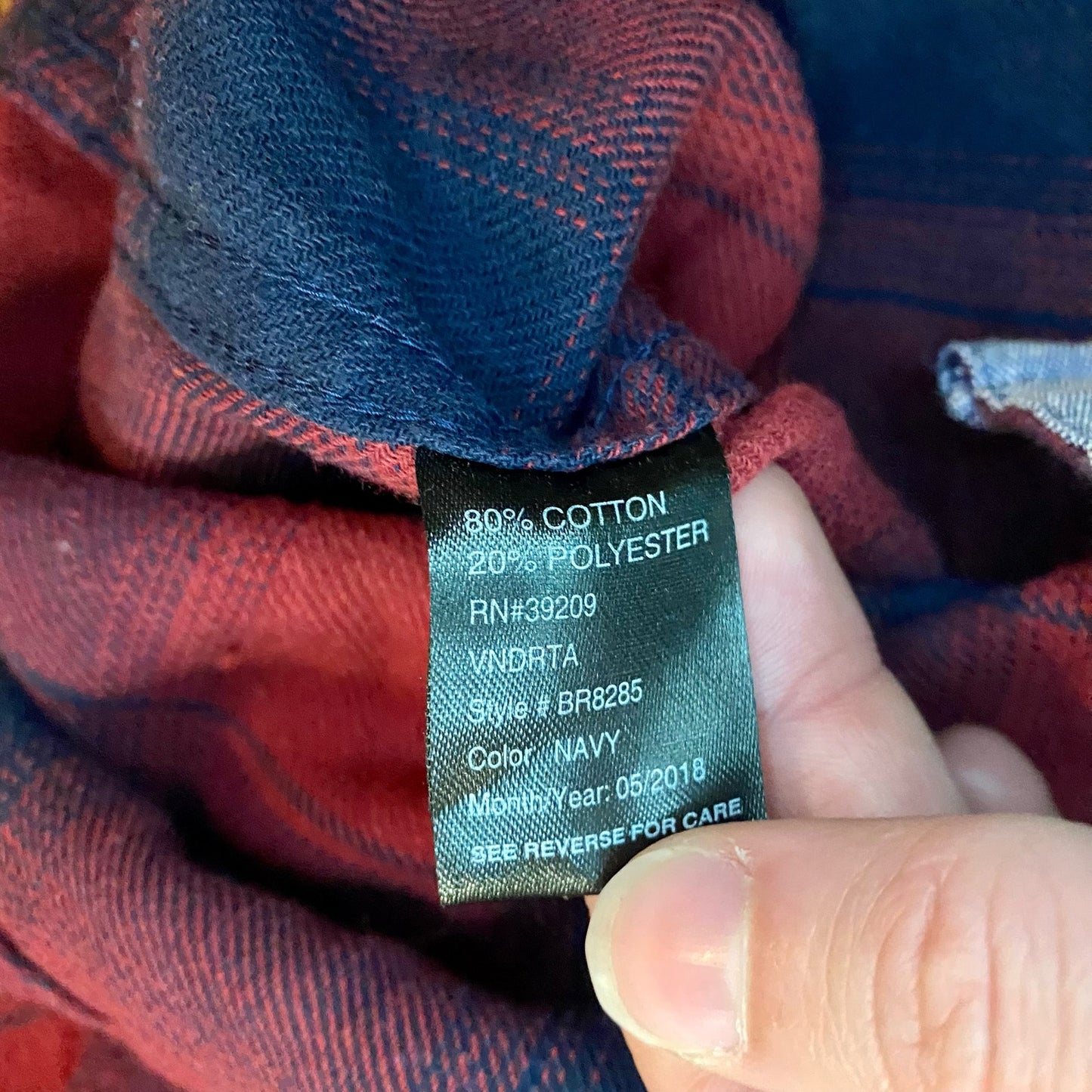 Burnside Red Blue Plaid Flannel Shirt Unisex Mens Small Womens Medium