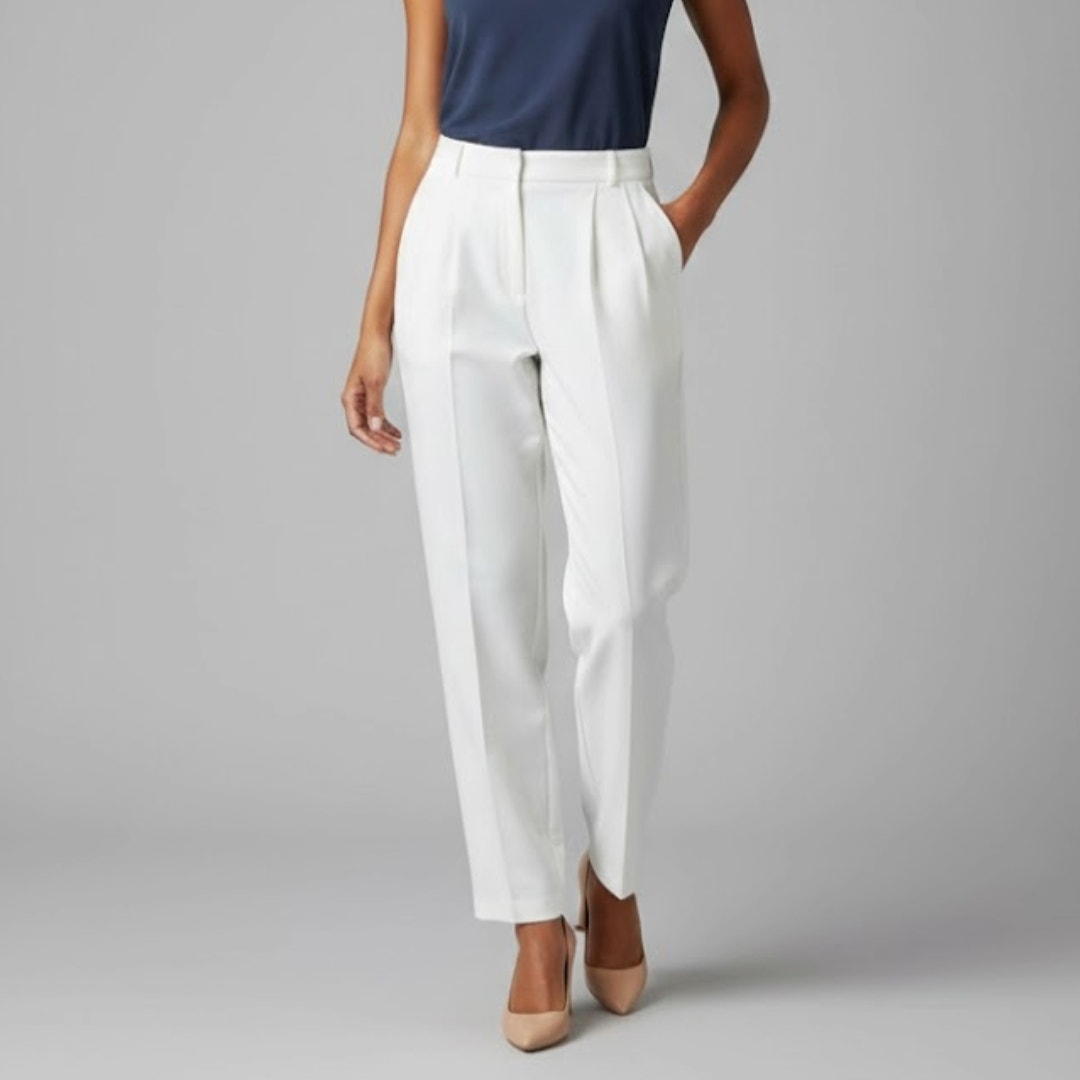 Counterparts Vintage White Pleated Pants Womens 27 Waist