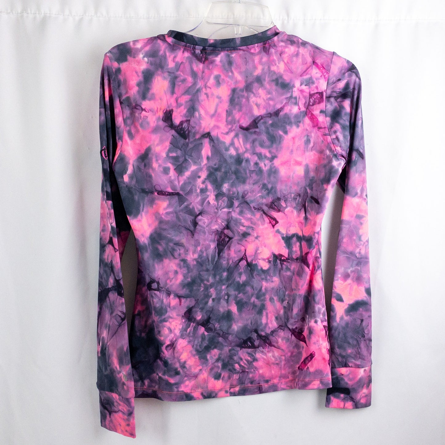 EP Sport Pink Gray Wavy Slim Fit Athletic Shirt Womens Small