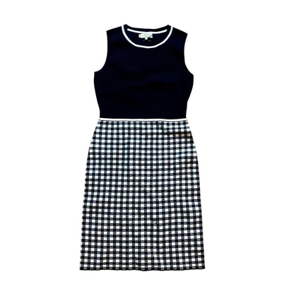 Hobbs London Saffi Knitted Dress Navy Ivory Womens 6