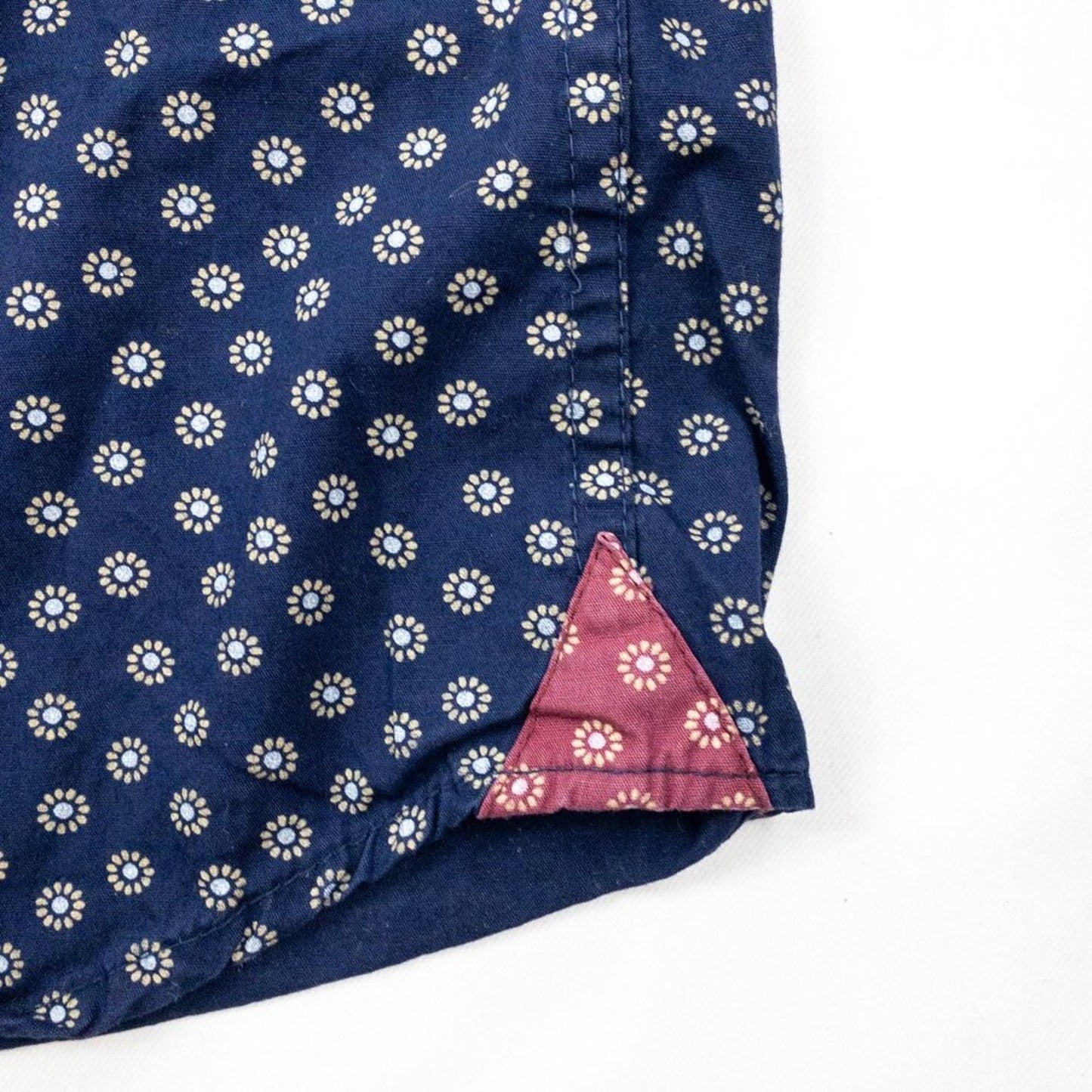 Paper Denim & Cloth Navy Floral Print Button Down Shirt Mens Medium