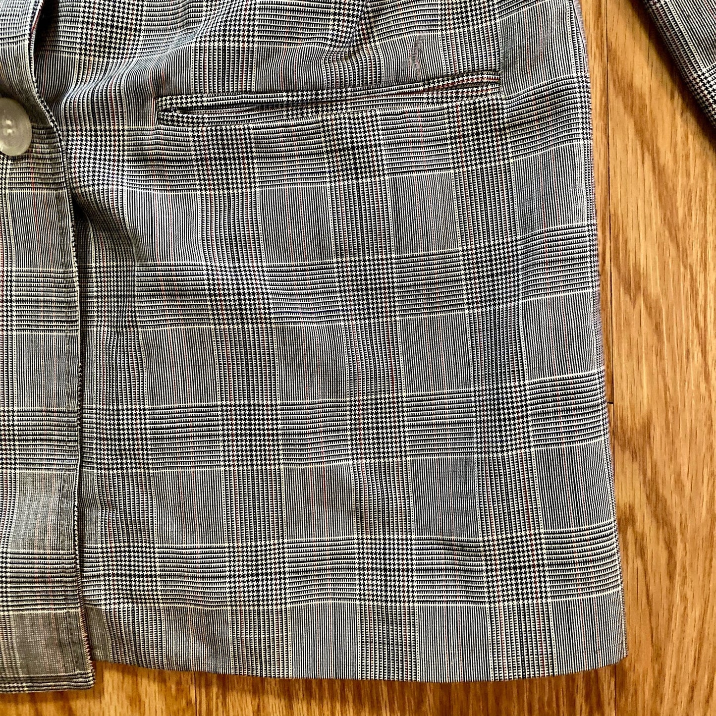 WLBW Vintage Gray Stripe Oversized USA Made Blazer Womens 12 Large
