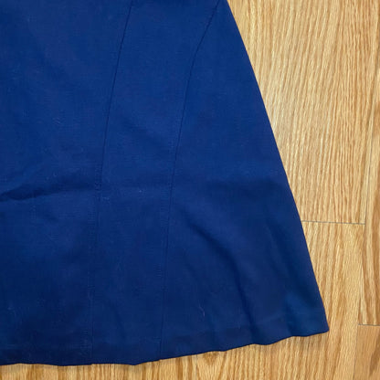 Maison Jules Blu Notte Fit & Flare Blue Pleated Mini Dress Womens Large