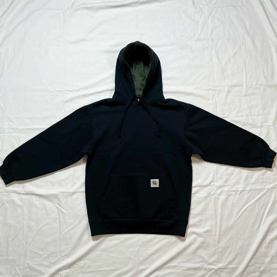 Real Work Wear Relaxed Fit Black Hoodie Sweatshirt Shirt Unisex Mens Small