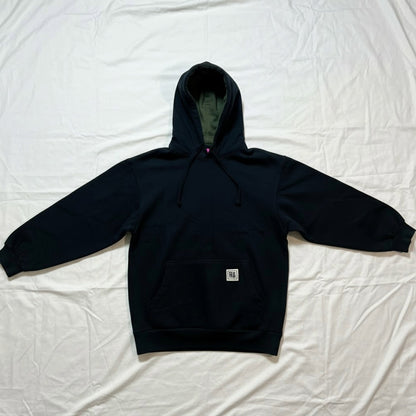 Real Work Wear Relaxed Fit Black Hoodie Sweatshirt Shirt Unisex Mens Small