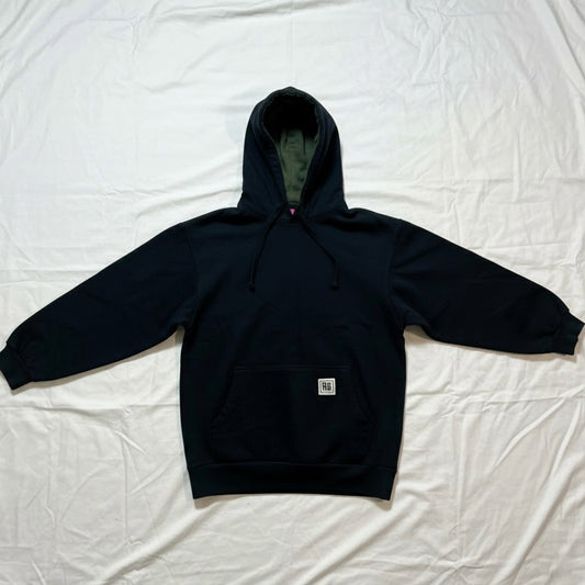 Real Work Wear Relaxed Fit Black Hoodie Sweatshirt Shirt Unisex Mens Small