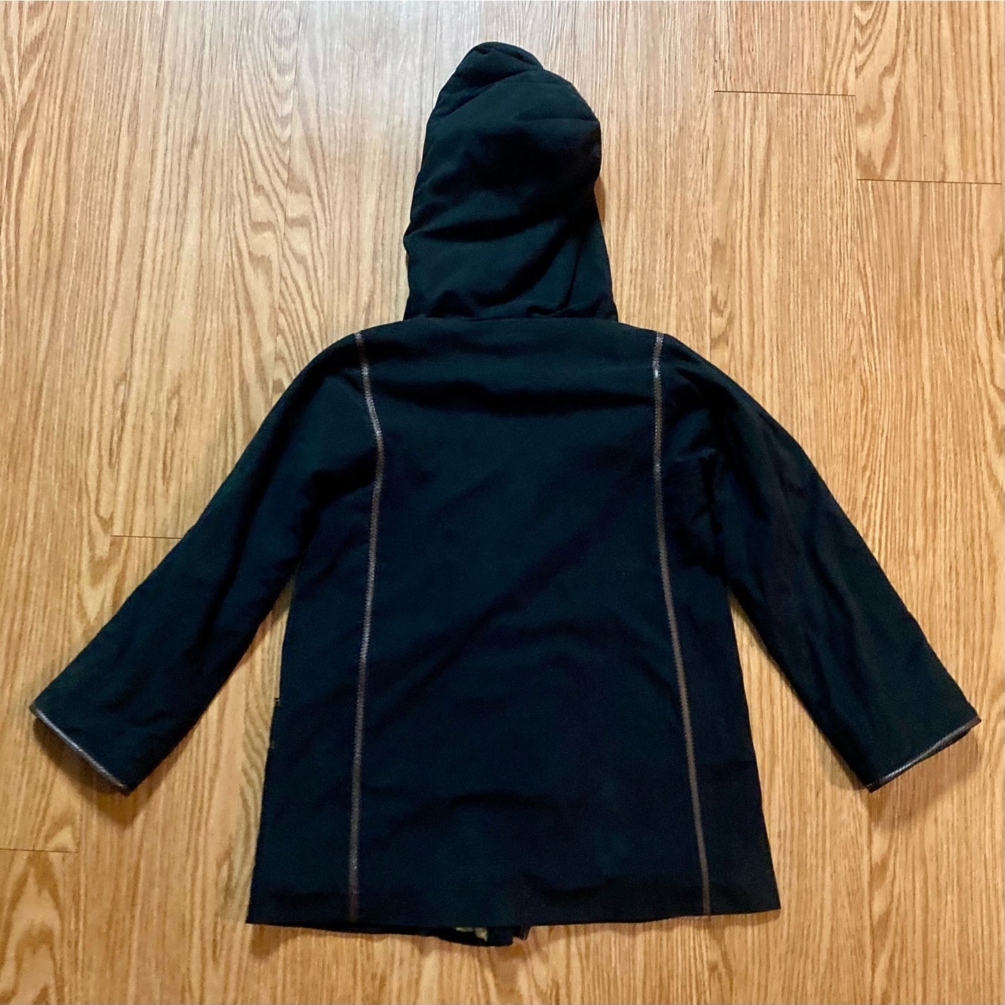Leilian Esports Black Brown Japanese Faux Fur Coat Womens 4