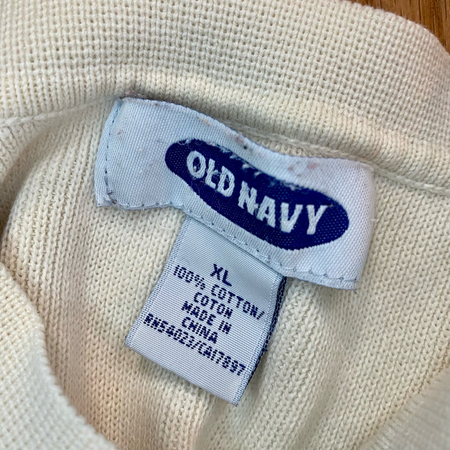 Old Navy Vintage Y2k Beige Striped Sweatshirt Womens XLarge