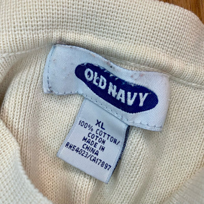 Old Navy Vintage Y2k Beige Striped Sweatshirt Womens XLarge