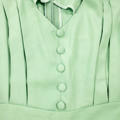Vintage Pastel Green Classy Romper Playsuit Womens XSmall
