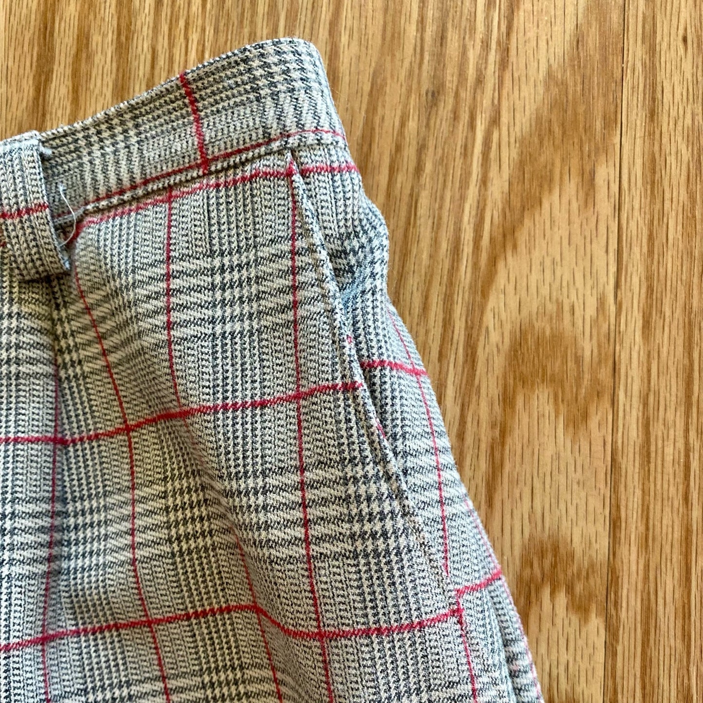 Sag Harbor Vintage Gray Plaid Straight Leg Trousers Pants Womens 12 / 14 Large
