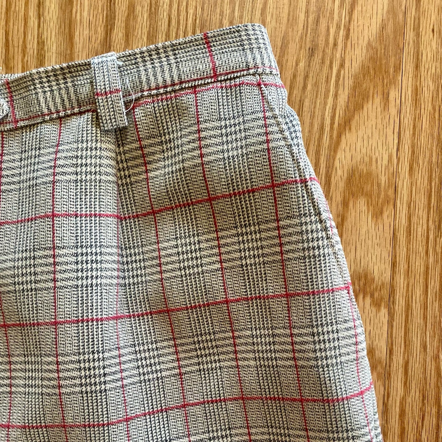 Sag Harbor Vintage Gray Plaid Straight Leg Trousers Pants Womens 12 / 14 Large