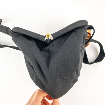 J. R. Julius Resnick Vintage Black Purse Bag Satin Coin Purse Womens One Size