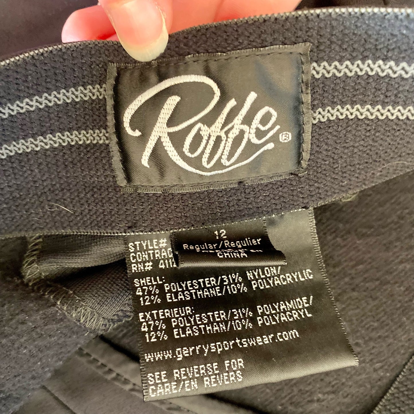 Roffe Gerry Sportswear Vintage Black Snow Ski Pants Womens 10 / 12 Medium