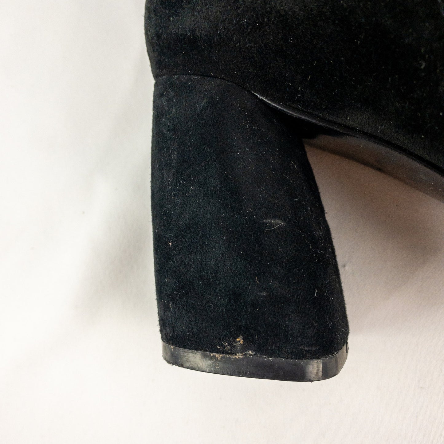 Nine West KerryLeeo Black Suede Button Ankle Booties Boots Womens 8.5