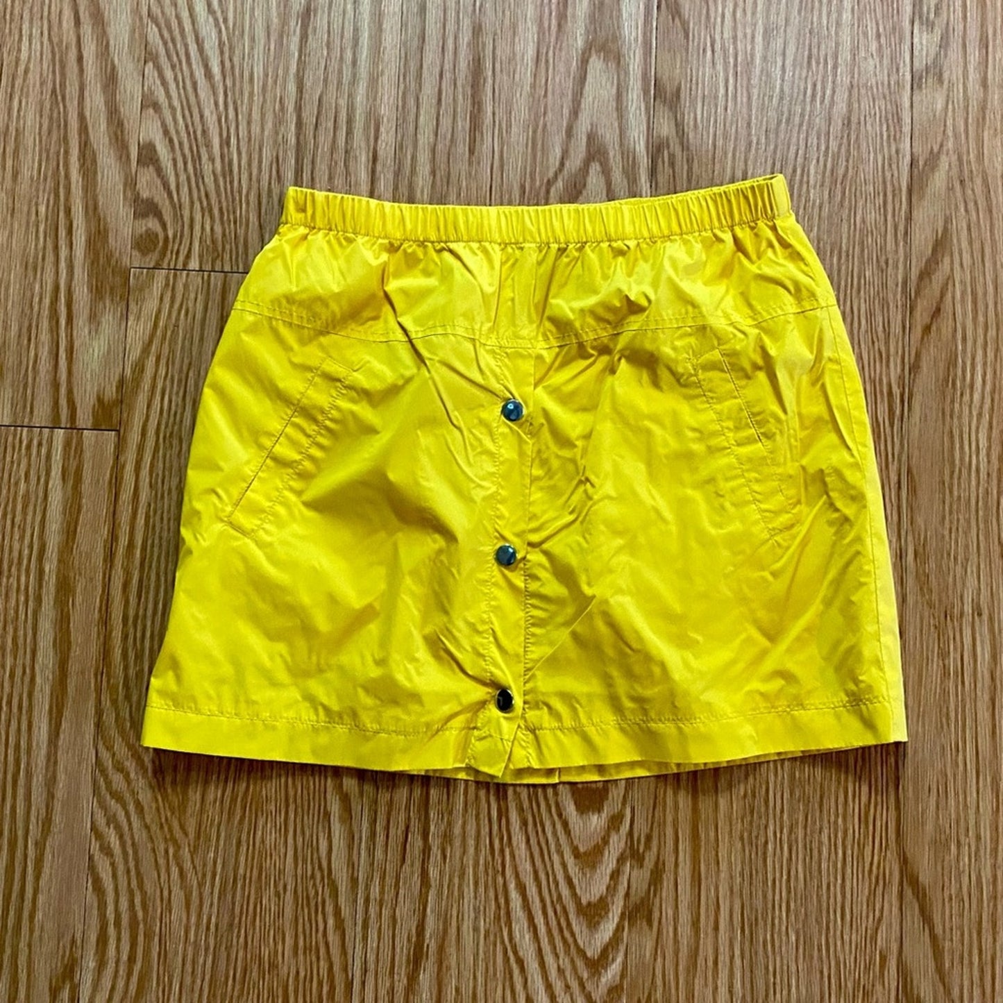 Forever 21 Yellow Raincoat Mini Skirt Y2K Style Womens Medium