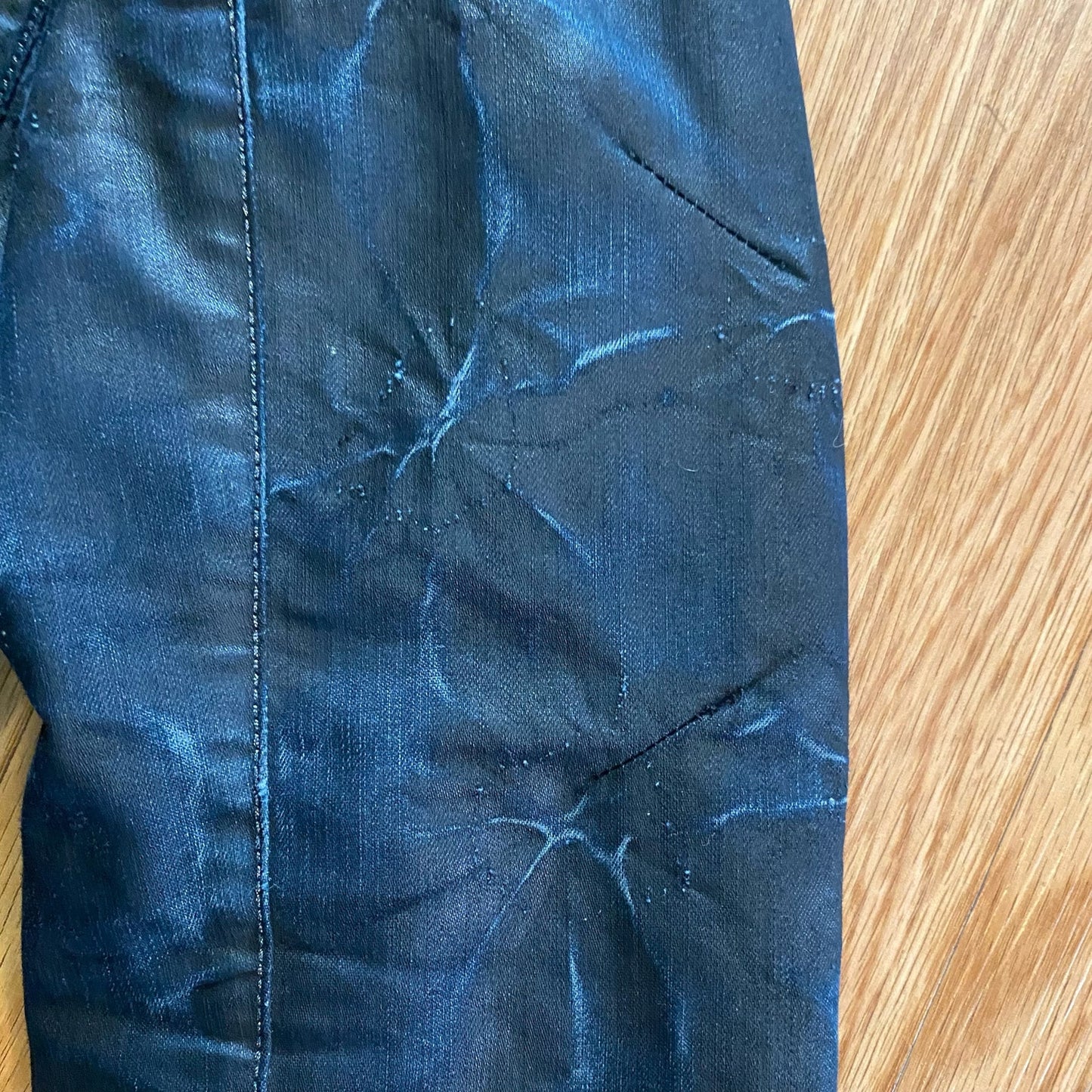 Aventures des Toiles Distressed Blue Denim Jacket Womens 38 Medium