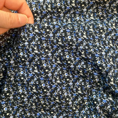 Tommy Hilfiger Blue Floral Quarter Zip Shirt Womans Large