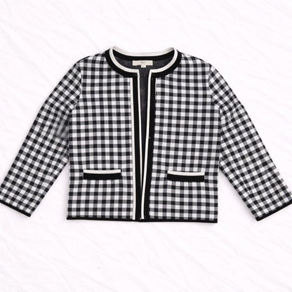 Hobbs London Saffi Knitted Jacket Cardigan Navy Ivory Womens Small