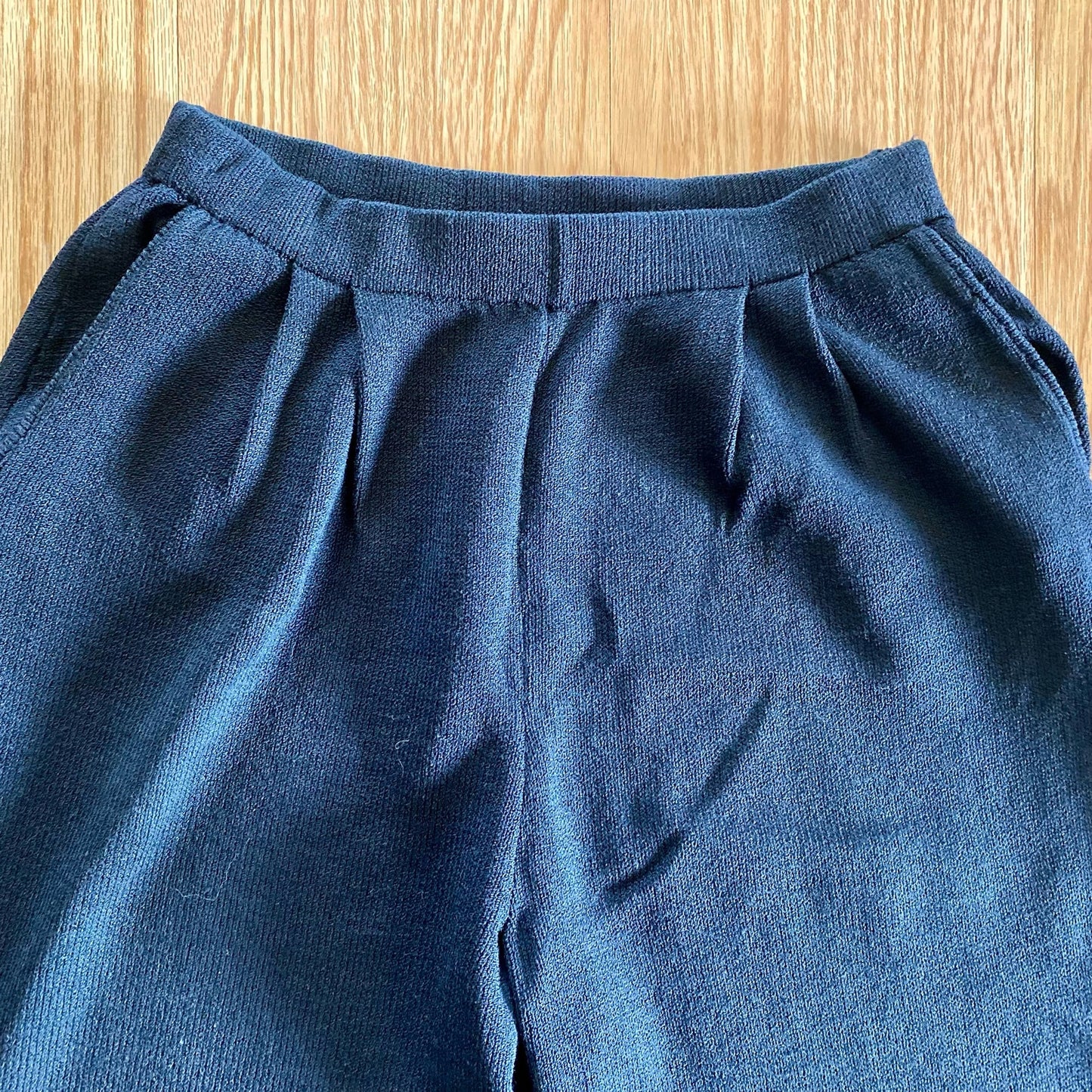 St. John Basics Santana Knit Black Straight Leg Dress Pants Womens 4 FLAW