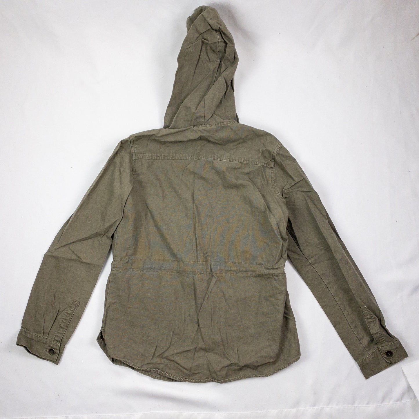 All Access Olive Green Lace Cargo Jacket Hooded Outerwear Womens Small