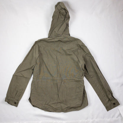All Access Olive Green Lace Cargo Jacket Hooded Outerwear Womens Small