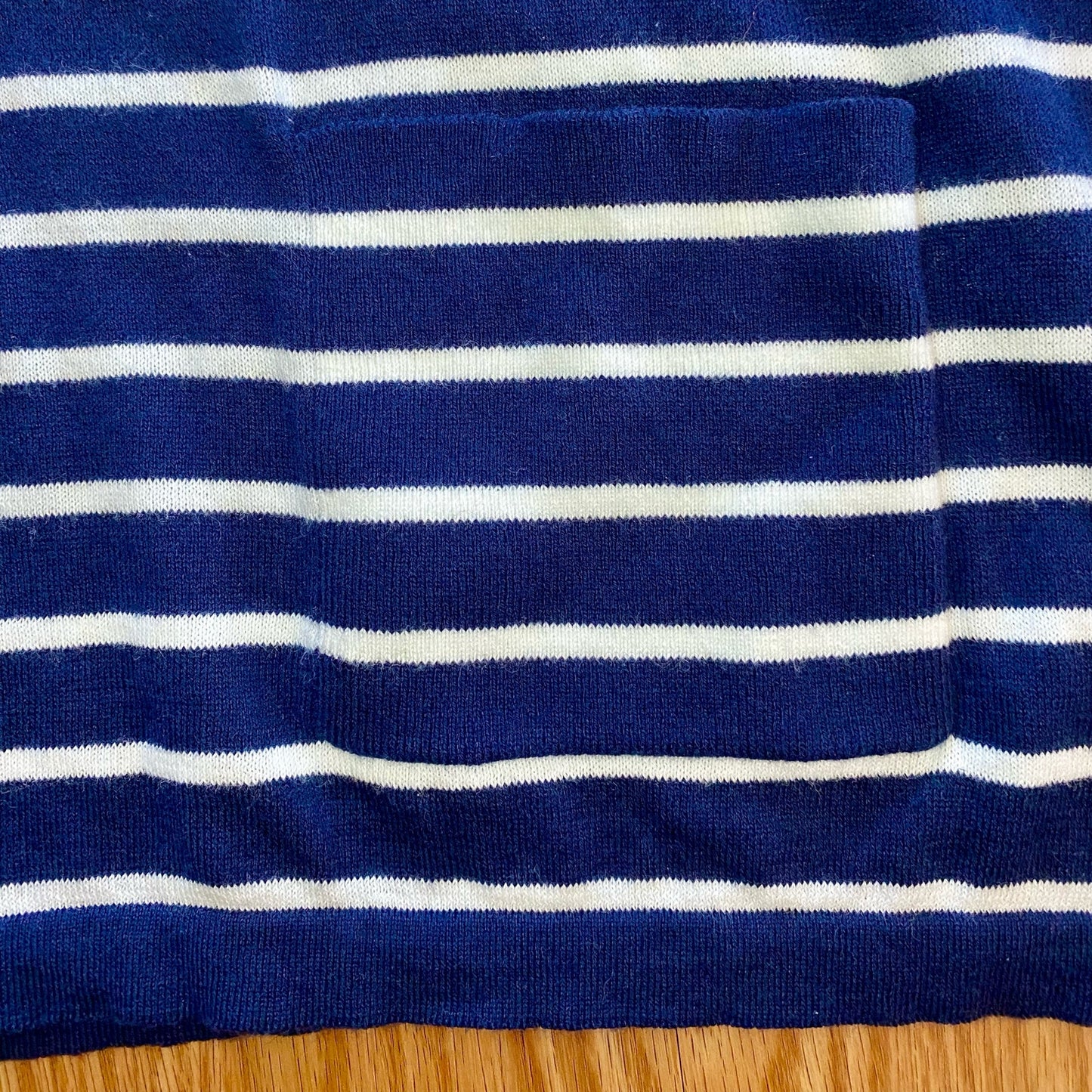 Lilly Pulitzer Navy Blue White Striped Tassel Sweater Womens XSmall