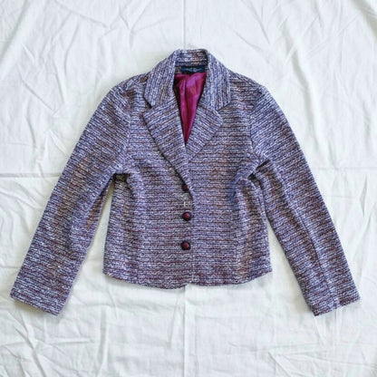 Chinese Laundry Vintage Pink Striped Knit Blazer Womens XXSmall