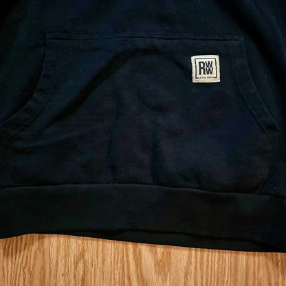 Real Work Wear Relaxed Fit Black Hoodie Sweatshirt Shirt Unisex Mens Small