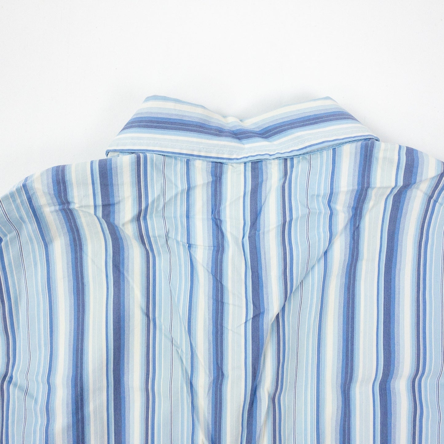 GH Bass & Co Blue White Striped Button Blouse Shirt Womens Medium