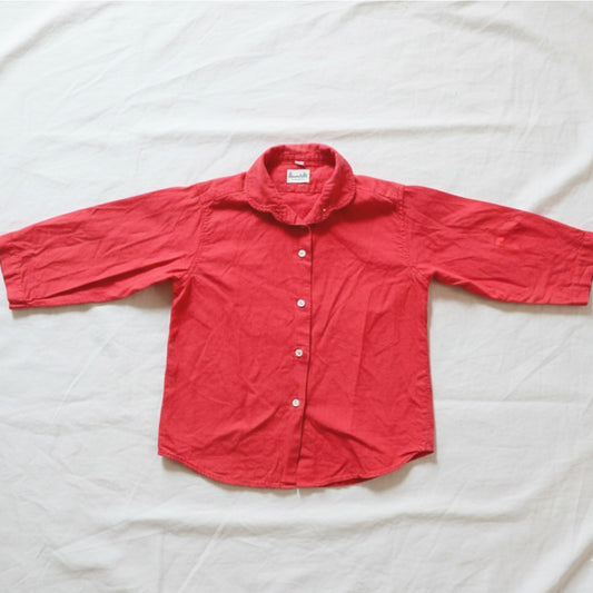 Aansworth Vintage Red Cotton Button-up Shirt Womens XSmall Small