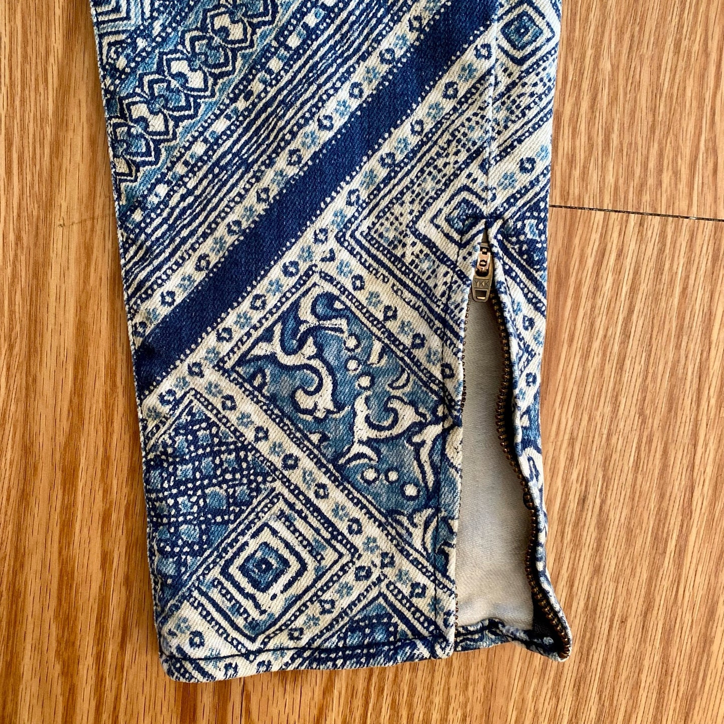 Ralph Lauren Denim & Supply Blue Paisley Bandana Skinny Jeans Womens 28
