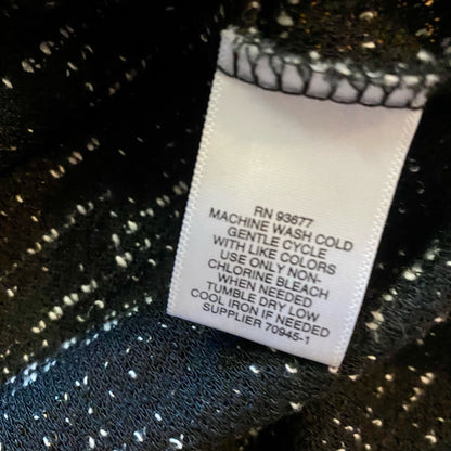 Liz Claiborne Weekend Black Speckled Knit Pullover Tunic Sweater Womens Medium