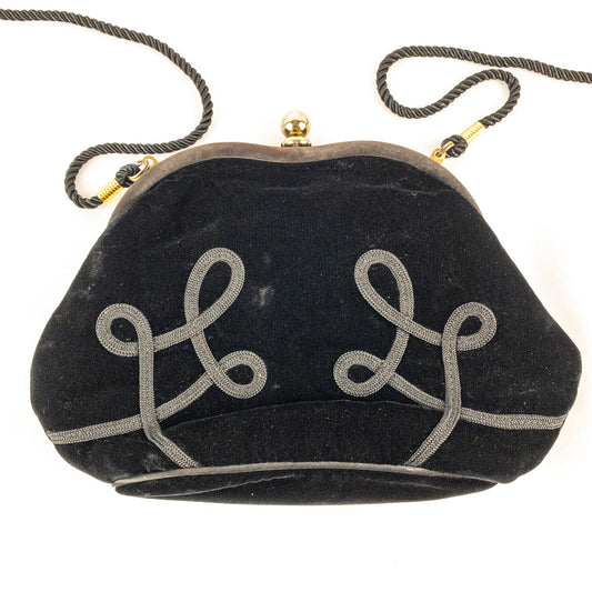 Liz Claiborne Vintage Y2K Black Velvet Purse Bag Womens One Size