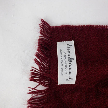 Beau Brummell Vintage Red Knit Scarf Unisex Mens Womens One Size