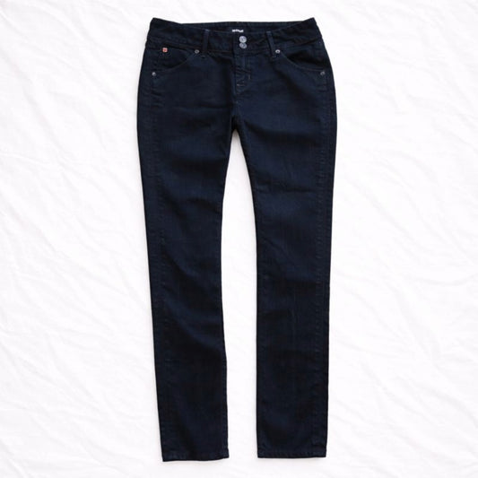 Hudson Collin Flap Skinny Jeans Black Mid Rise Womens 25