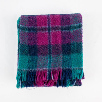 Purple Green Blue Plaid Stripe Scarf Unisex Men Women One Size