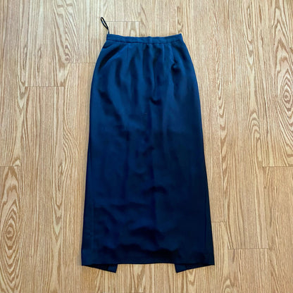 Alex Evenings Vintage Black Minimalist Maxi Skirt Womens Medium USA