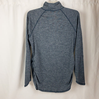 North Face Blue Striped Flash Dry Quarter Zip Athletic Jacket Womens Large