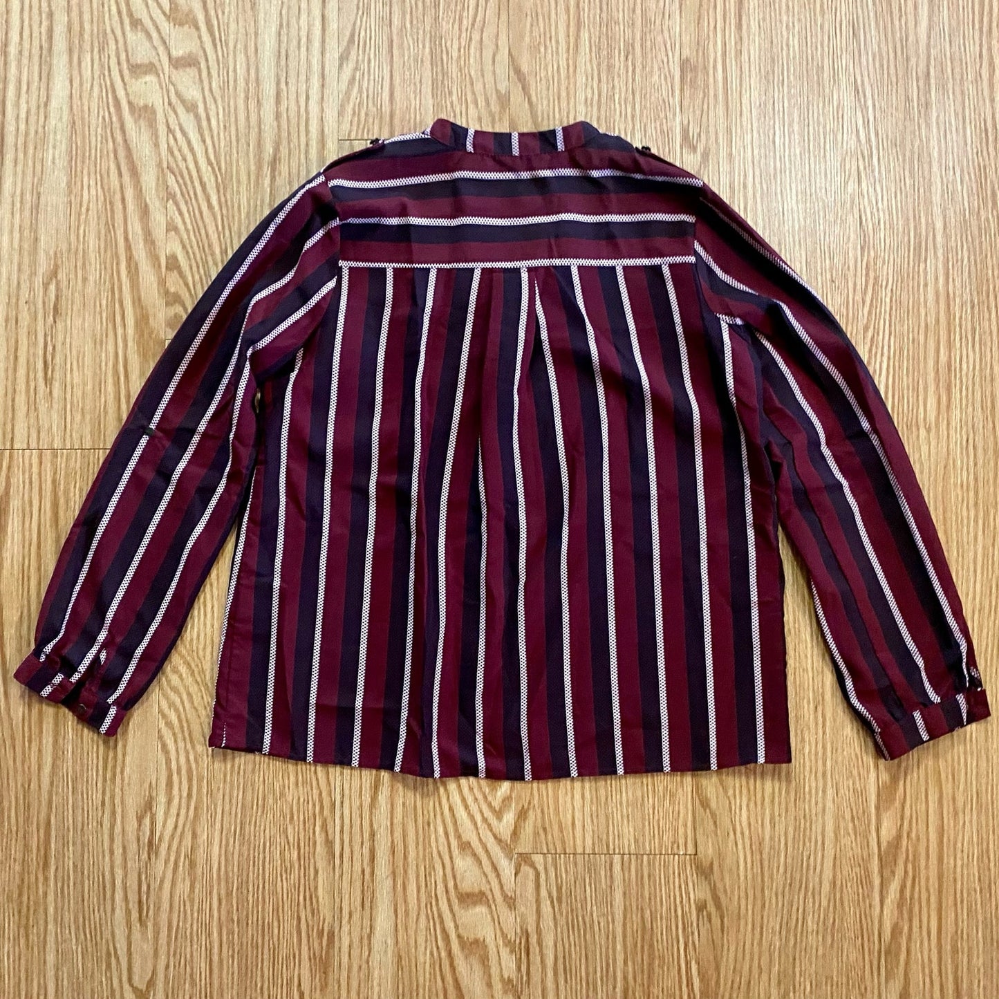 Forever 21 Striped Red White Blouse Shirt Top Womens Medium